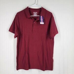 IZOD Approved Schoolwear Burgundy Short Sleeve Polo Shirt L (38/39) Cotton blend